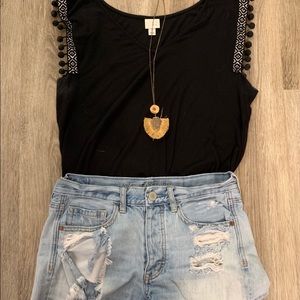 Black tribal top